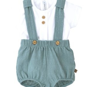 Salopette verde petrolio