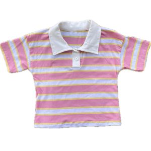 Polo in rosa e giallo