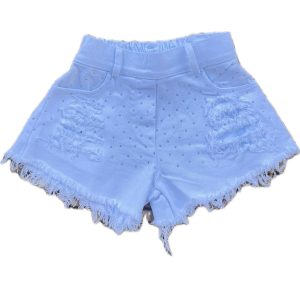 Short bianco glitter