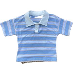 Polo bimba in azzurro