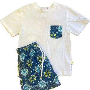 Set maiolica giallo e azzurro