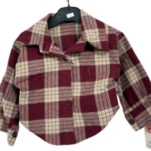 Camicia quadroni bordeaux